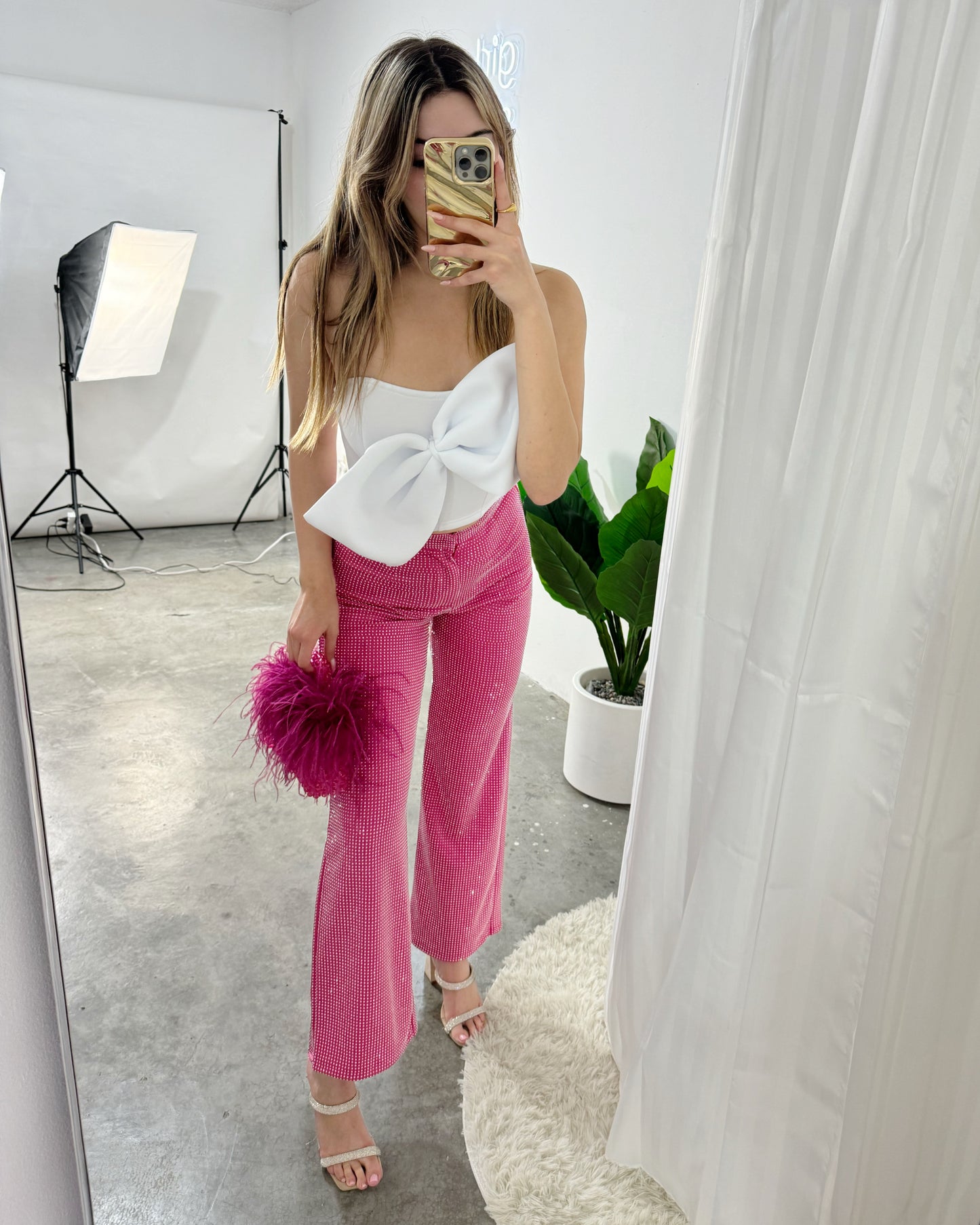 Pink Glitter Pant