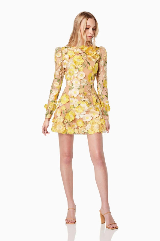 Flower Dress 3D yellow