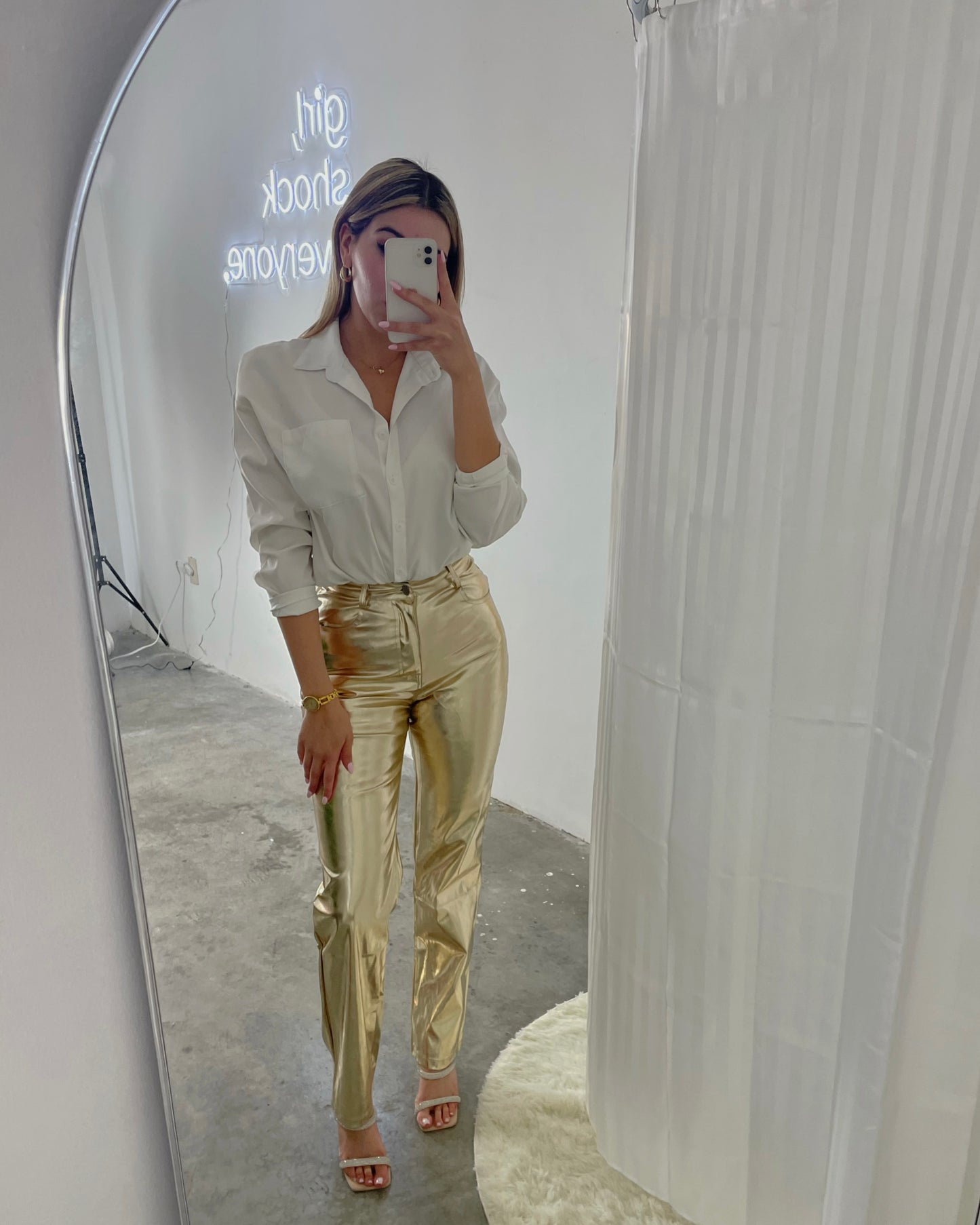 Metallic Gold Jeans