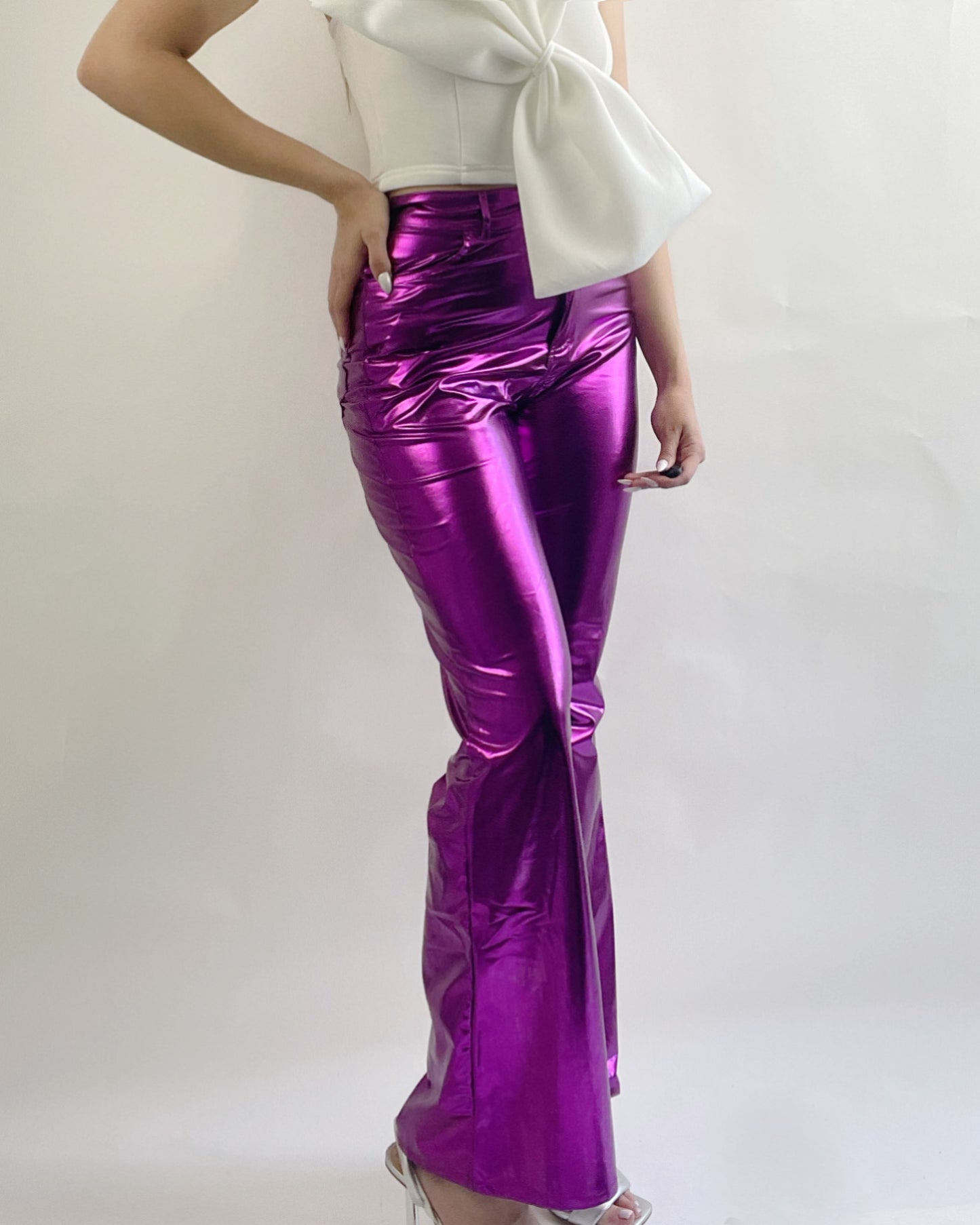 Metallic Magenta jeans